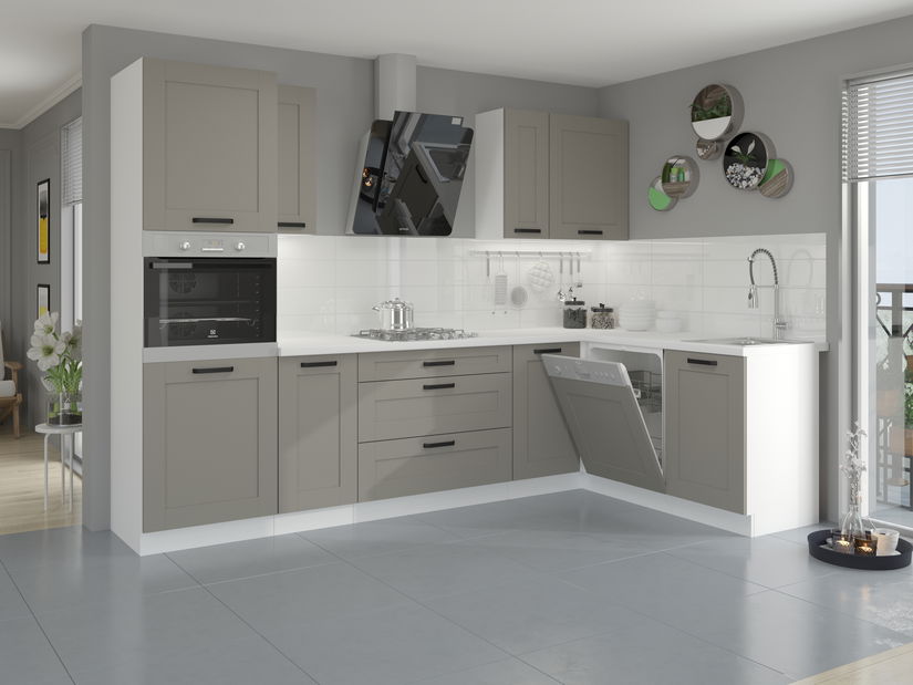 Dvířka na vestavnou myčku nádobí Lucid ZM 446 x 713 (claygrey + bílá)