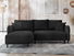 Rohová sedačka Evorde (černá) (s úl. prostorem) (L)