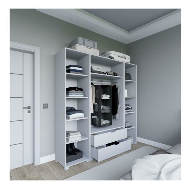 Šatní skříň Durun 23 (bílá matná)