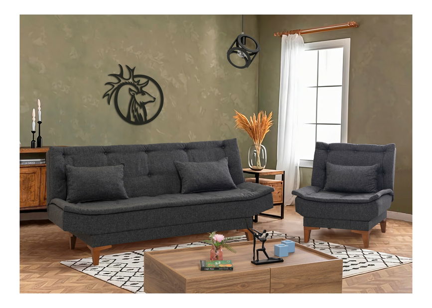 Sedací souprava 3+1 Santic (Antracit)