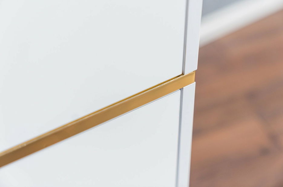 Šatní skříň Naturlig Mynga (vysoký lesk bílý)