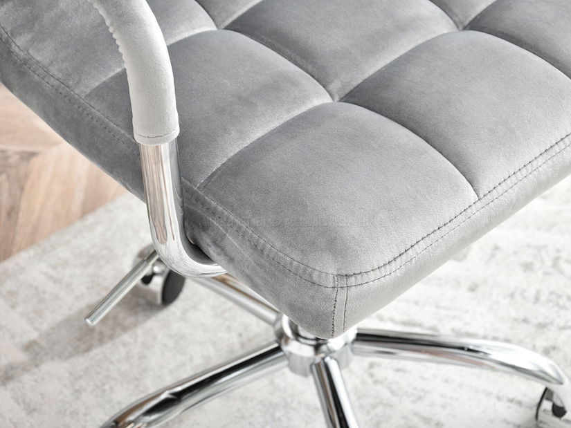 Židle Elita (šedá + chromová)
