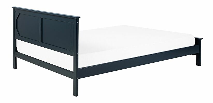 Manželská postel 160 cm OLIVE (s roštem) (modrá)