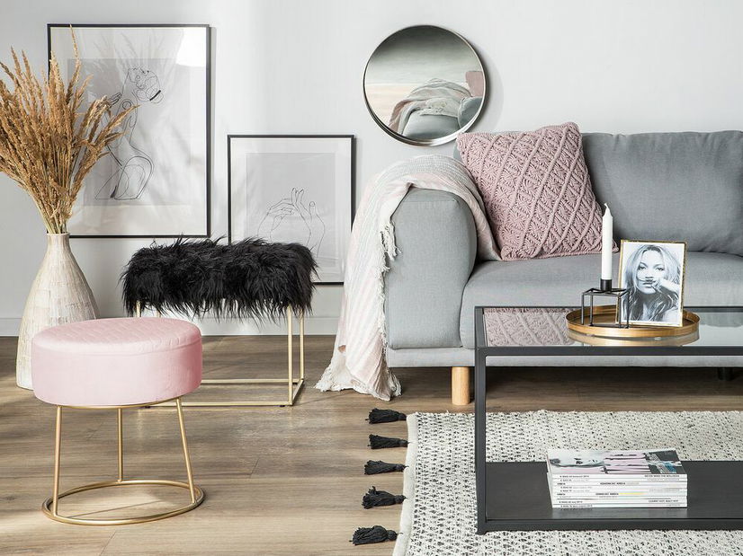 Taburet Drakan (růžová) *výprodej