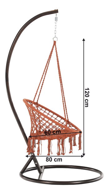 Závěsné křeslo Amari (cihlová)