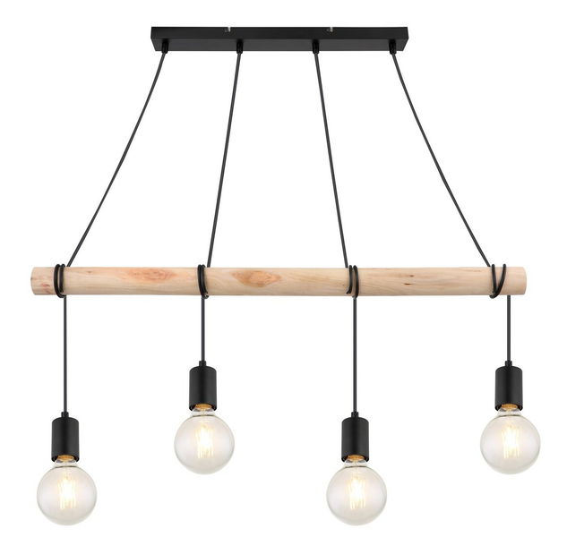 Závěsné svítidlo Chapman D 3979 (přírodní + černá matná)