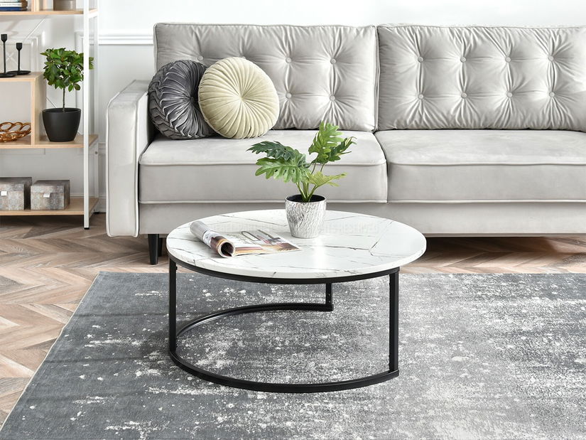 Konferenční stolek Kolja Stolek Xl (bílá + černá)