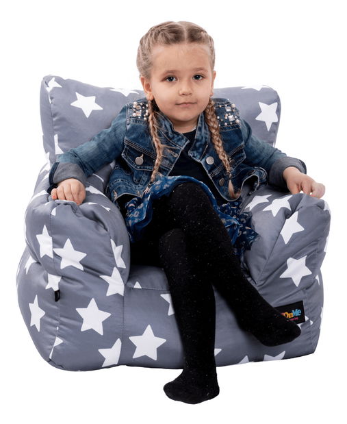 Sedací vak Buff Beauty (šedá + bílá)