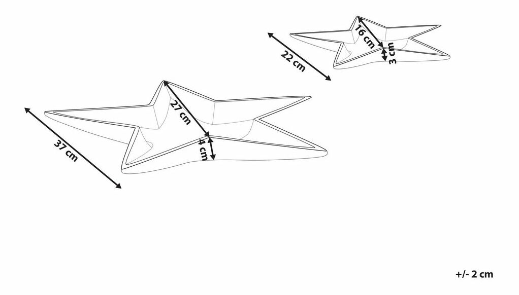 Set 2 ks podnosů Basilio (zlatá)