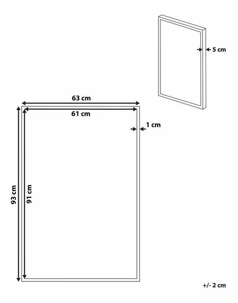 Obraz 63 x 93 cm GELETTA (černá)