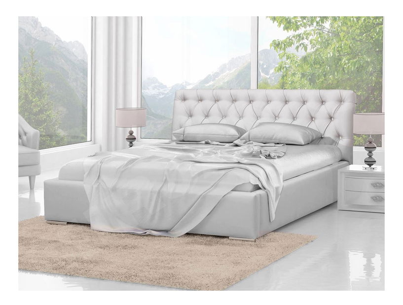 Manželská postel 180 cm Externa (bílá)