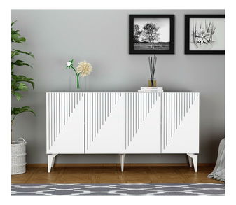 Skříňka Tomune 2 (bílá + černá)