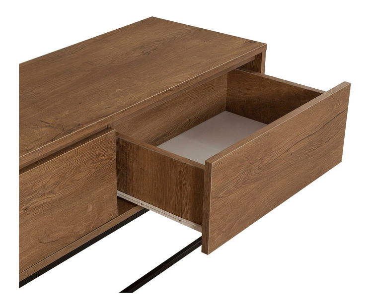 Souprava nábytku do obývacího pokoje Laxi 24 (ořech + černá)