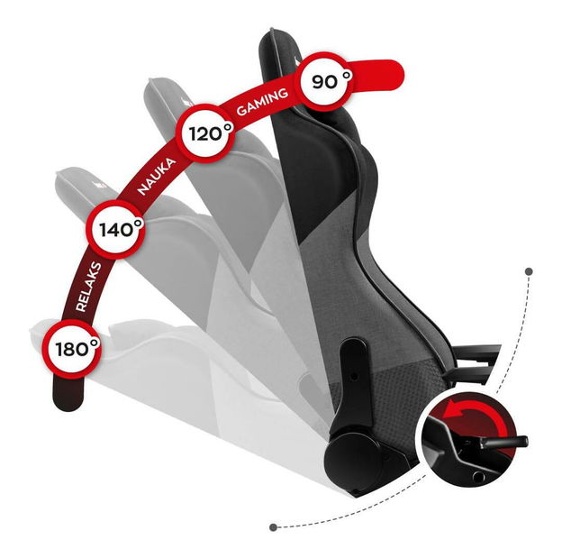 Herní křeslo Fusion 6.2 (černá + šedá)