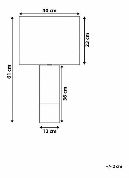 Stolní lampa DALRA (kov) (černá)