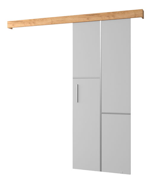 Posuvné dveře 90 cm Sharlene VII (bílá matná + craft zlatý + stříbrná)