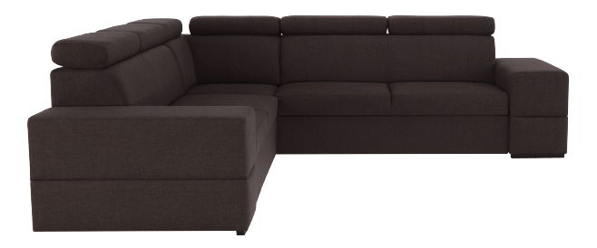 Rohová sedací souprava Mone (tmavohnědá) (L)