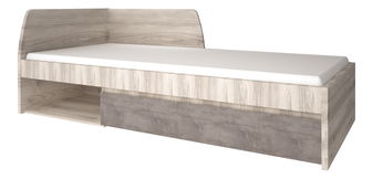 Jednolůžková postel 90 cm Jolene (kaštan nairobi + onyxová) (s roštem)