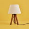 Stolní lampa Woodarella 4 (krémová + přírodní)
