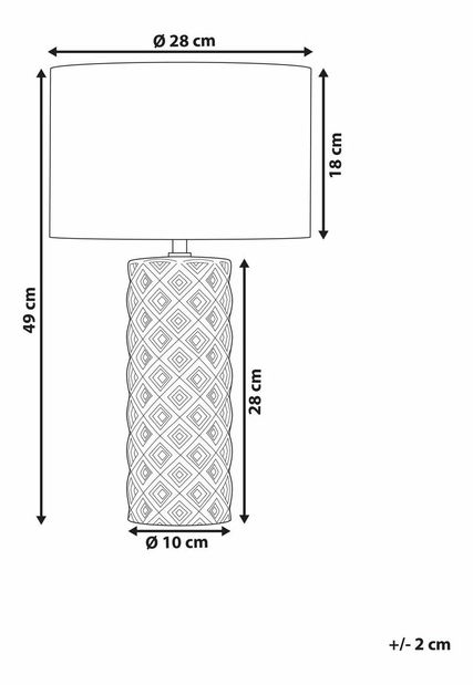 Stolní lampa Betanny (bílá)