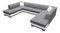 Rohová sedací souprava U Darcia (šedá + bílá) (P)