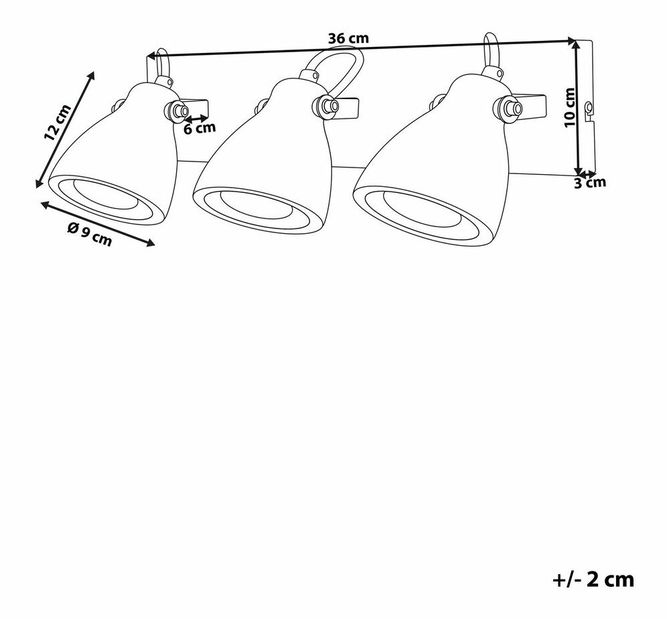 Závěsná lampa Mareno III (světle šedá)