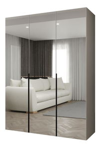 Šatní skříň 150 cm Alice 3 (kašmír + černá)