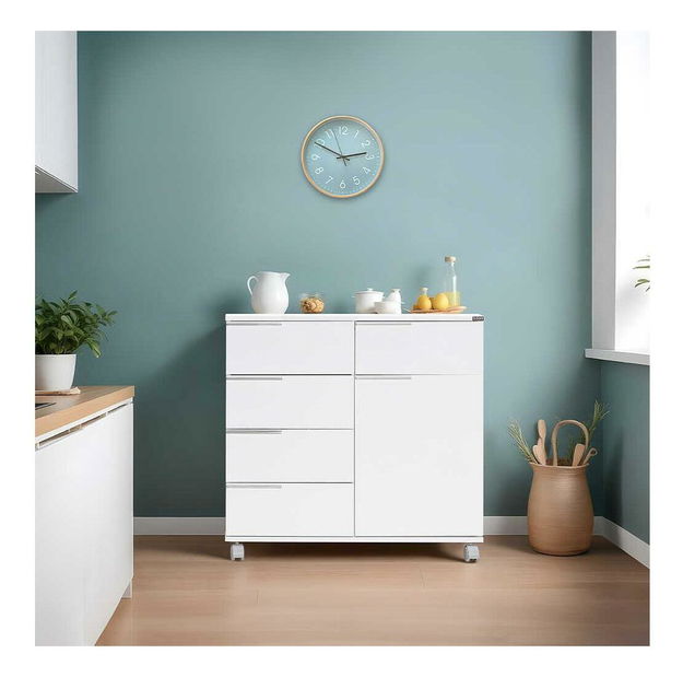 Komoda na kolečkách Aderyn 2 (bílá)