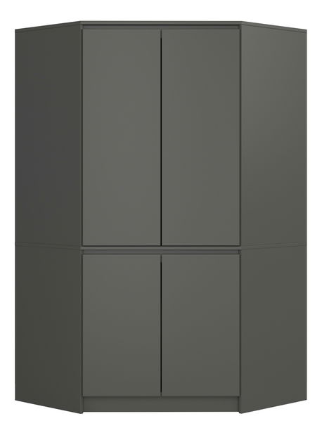 Rohová šatní skříň Sumergible (grafit) *výprodej