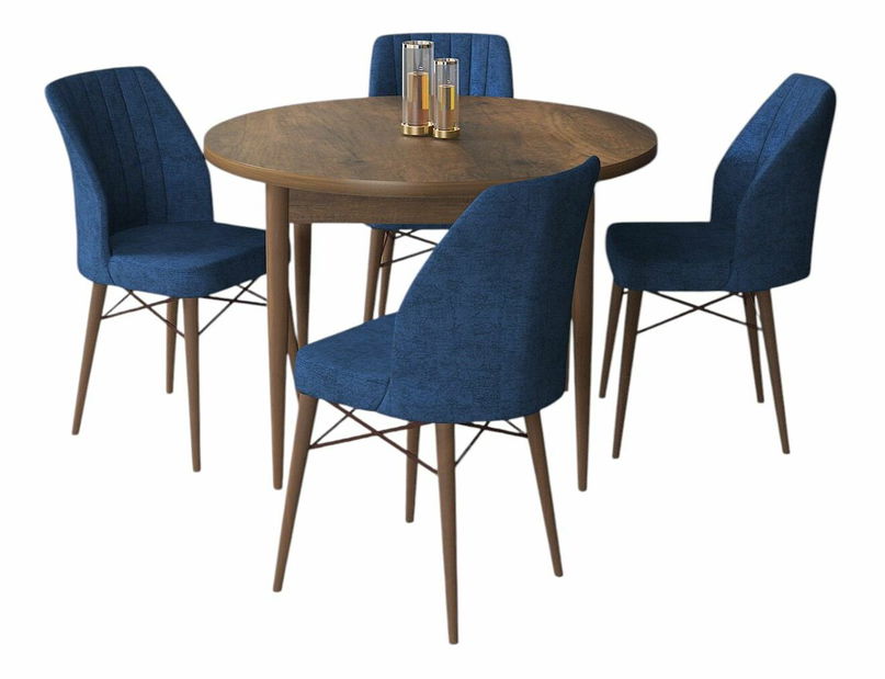 Jídelní set Roxie (bílá + černá) (pro 4 osoby)