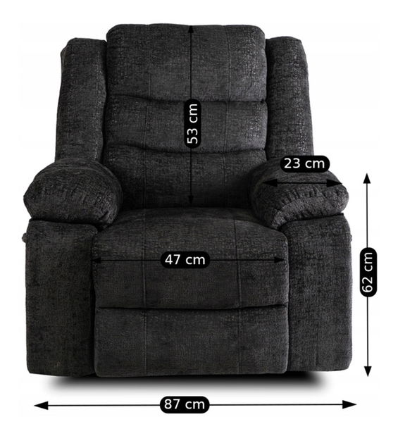 Polohovací křeslo Apoya (černá)