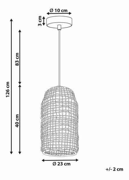 Závěsné svítidlo Lucza (hnědá)