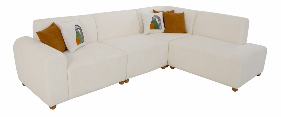 Rohová sedačka Slota (bílá) (P)