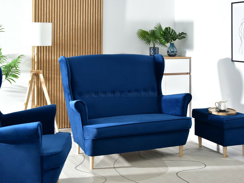 Pohovka dvousedačka ve tvaru ušák Muriera (bílá)