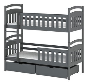 Dětská postel 90 cm Sarina (s roštem a úl. prostorem) (grafit)