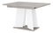 Jídelní stůl Mulnu (světle šedá + bílá) (pro 4 až 6 osob)