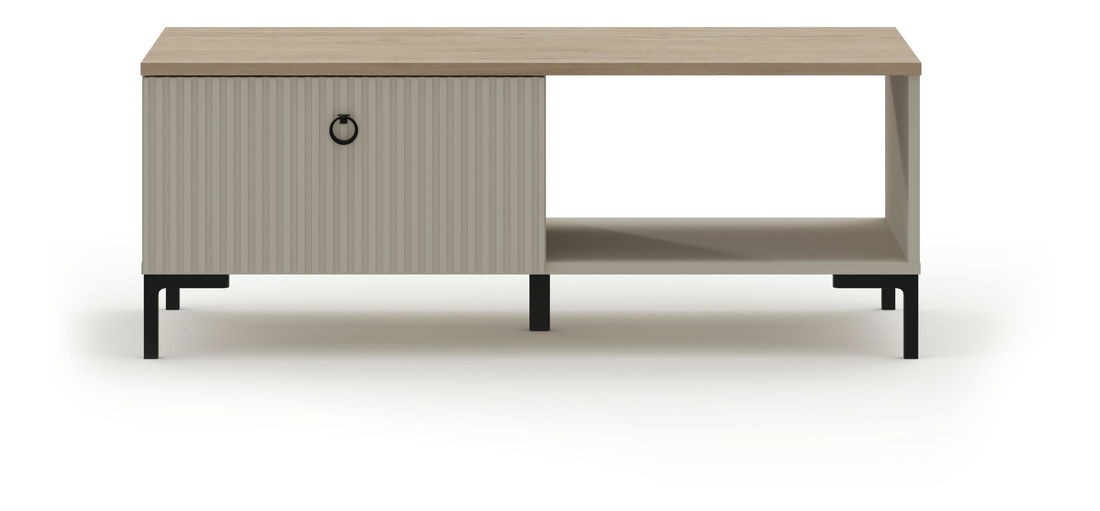 Konferenční stolek Demandaron (taupe + dub silverjack)