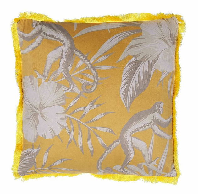 Sada 2 ozdobných polštářů 45 x 45 cm Manke (žlutá)