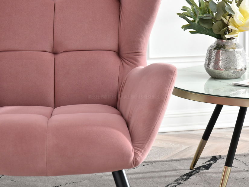 Křeslo Kikino (růžová + černá)