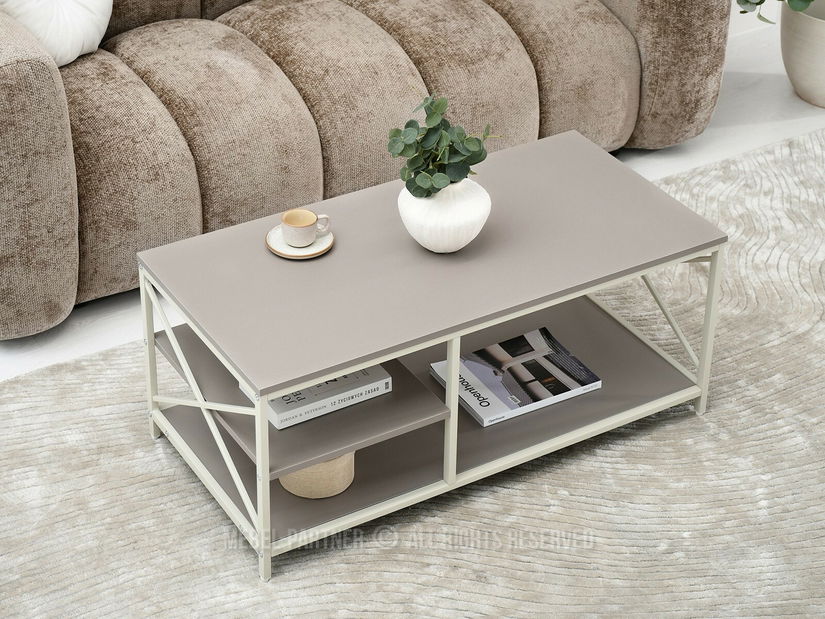 Konferenční stolek Jabalinas (béžová + krémová)