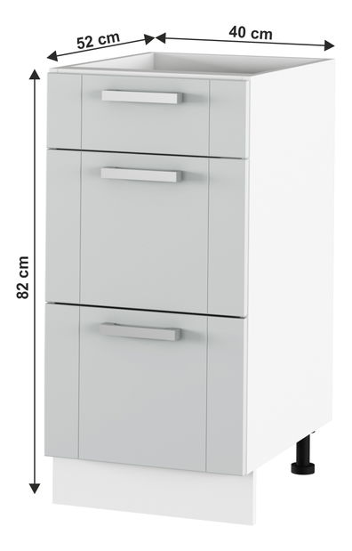 Dolní kuchyňská skříňka Janne Typ 53 (světle šedá + bílá)
