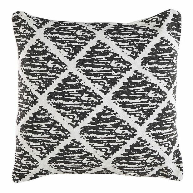 Sada 2 ozdobných polštářů 45 x 45 cm Hazo (černá)