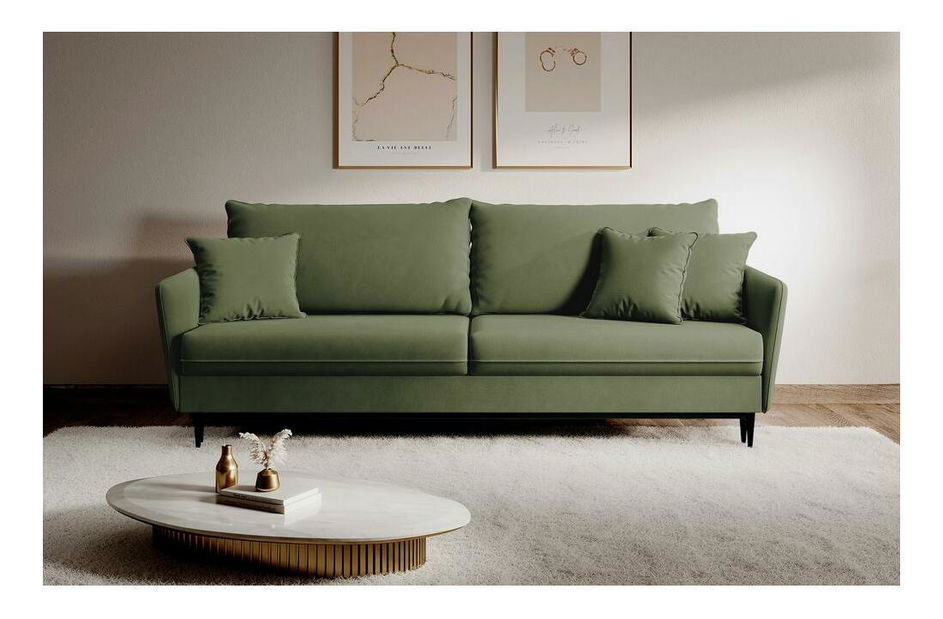 Pohovka trojsedačka Vivaldio (olivová + černá)