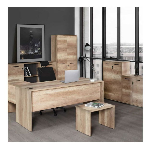 Policová skříň Nimue (ořech světlý)