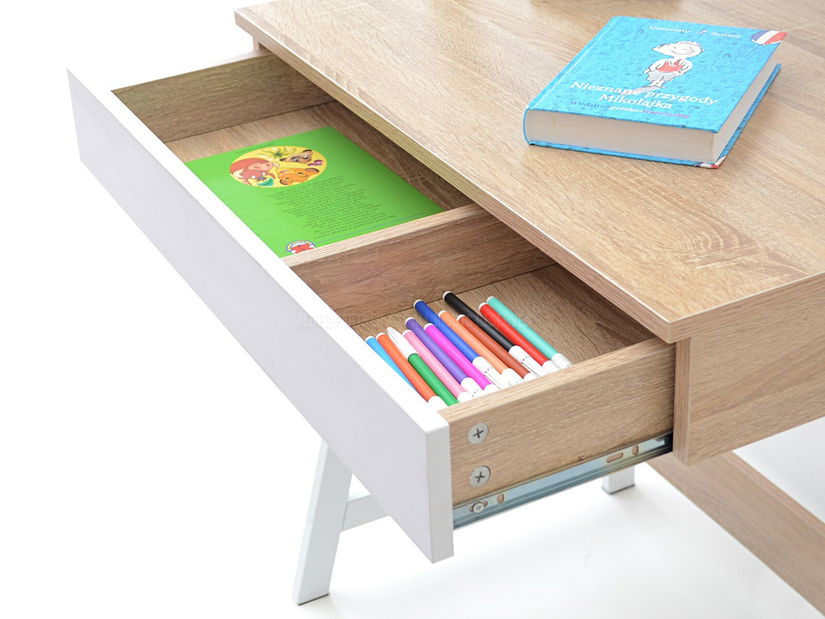 PC stolek Dylen (dub + bílá)