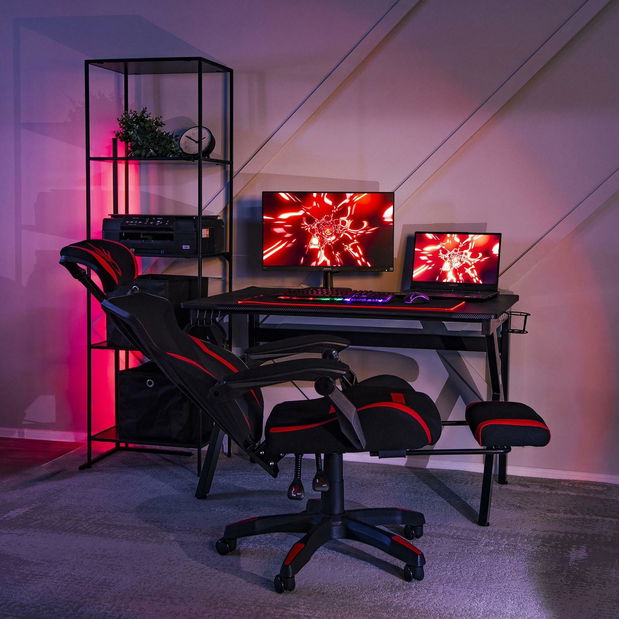 Herní křeslo Mananera (černá + červená)