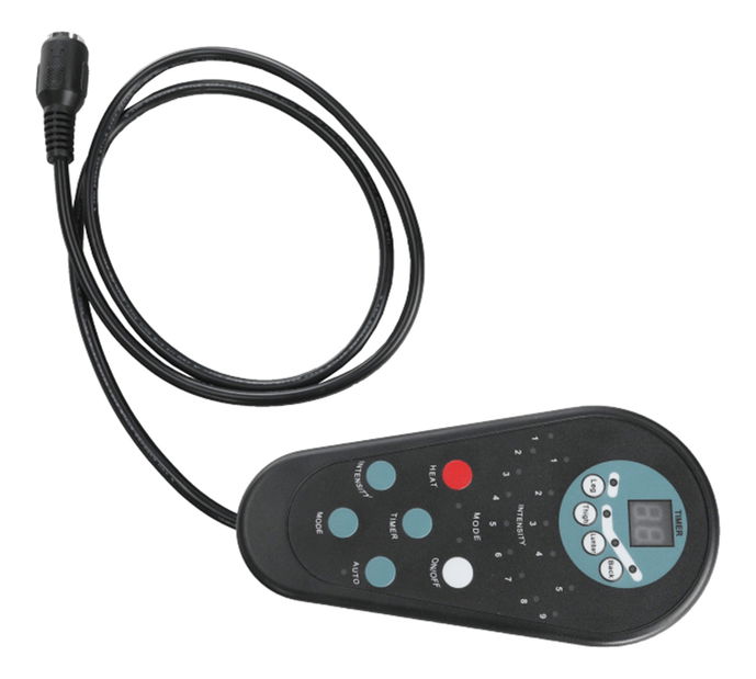 Masážní křeslo Ardos (ekokůže černá + třešeň) 