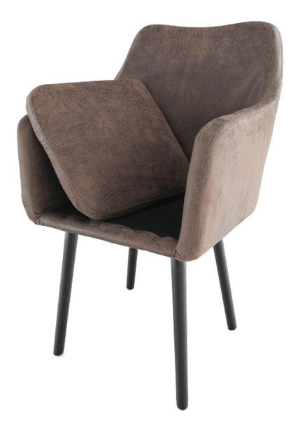 Jídelní židle Dabir (hnědošedá)