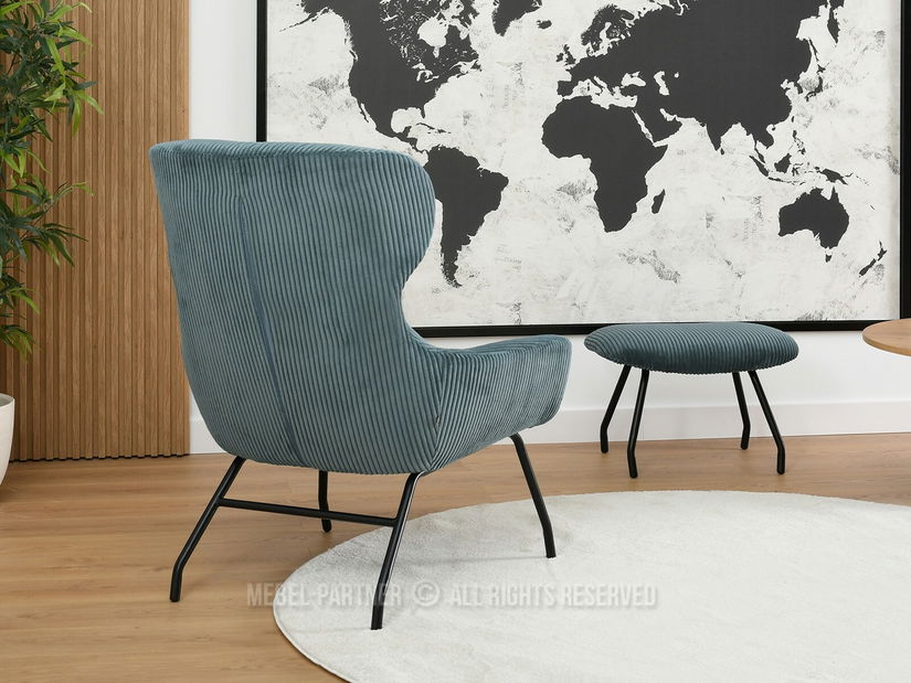 Křeslo Condor (tyrkysová + černá)