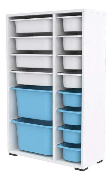 Organizér na hračky Dremonka 7 (bílá + modrá)